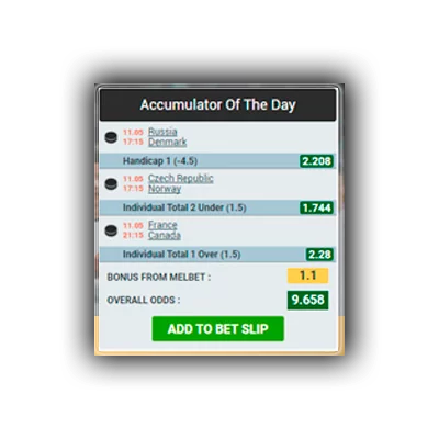 Accumulator of the Day bonus will entartain regular players.