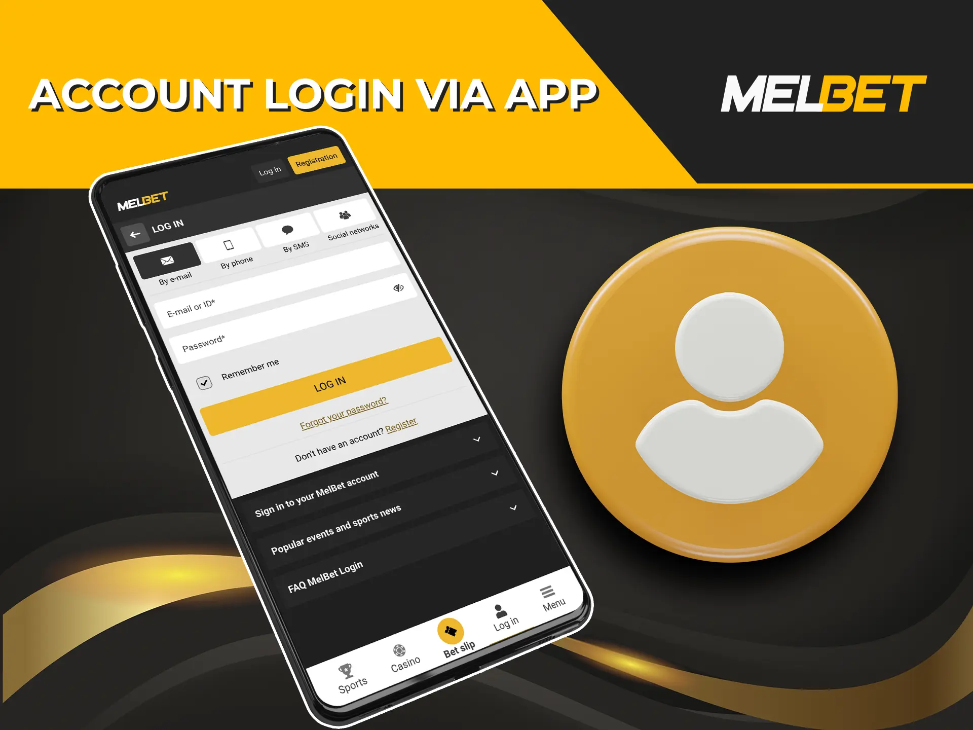 Download the Melbet app to have quick access to casino betting and slots.