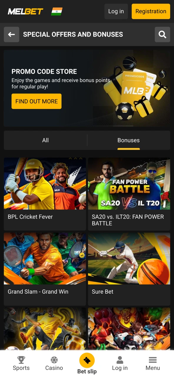 You can get generous bonuses and promotions at Melbet application.