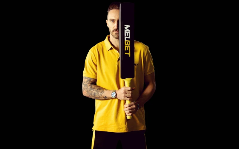 Cricket player Faf du Plessis is an ambassador of Melbet.