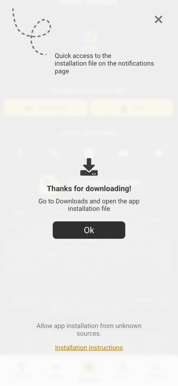 Download Melbet APK via phone icon.