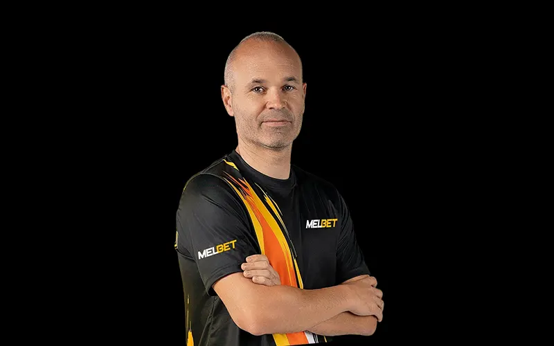 Andrés Iniesta is one of the ambassadors of Melbet Casino.