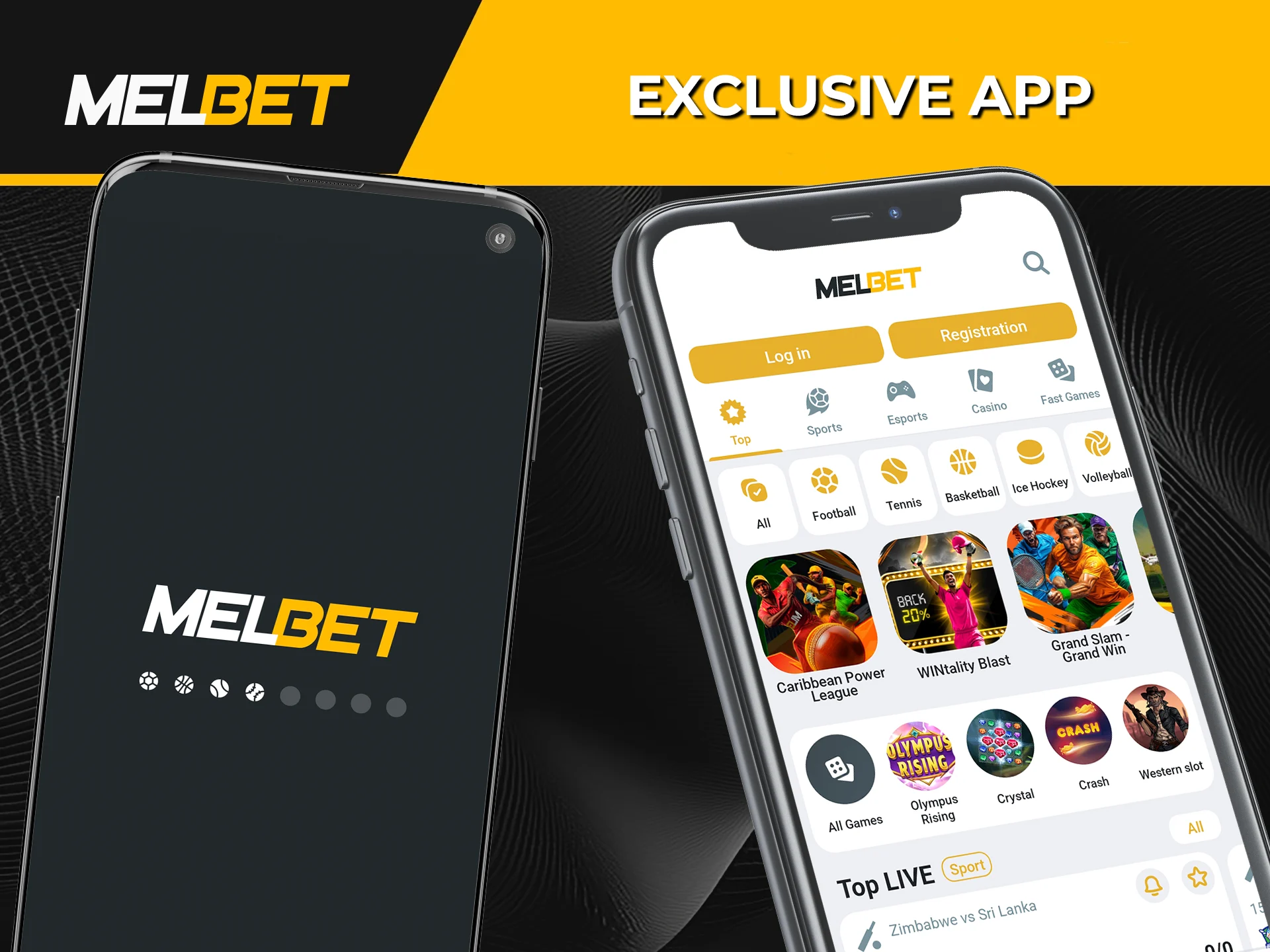 Test the Melbet app on your mobile device.