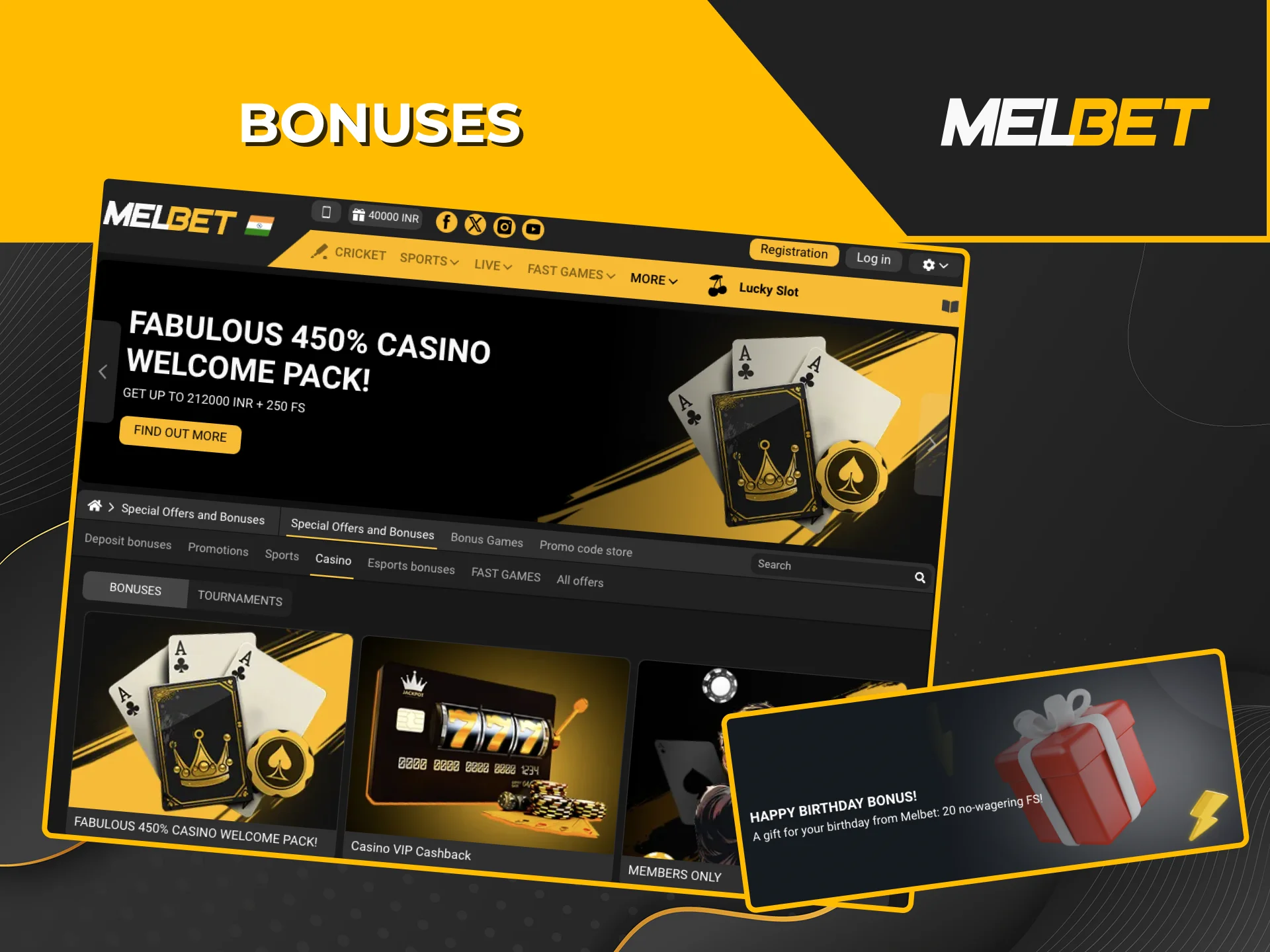 Melbet offers a variety of bonuses, including bonuses for live casino games.